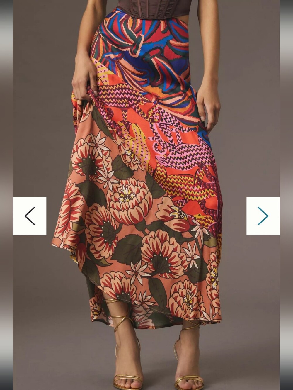 Farm Rio Slip Midi Skirt
